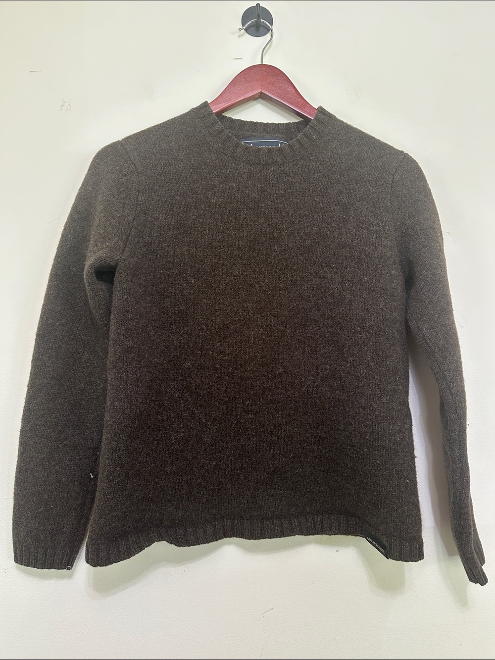 Abercrombie & Fitch Dark Brown Wool Crewneck Sweater